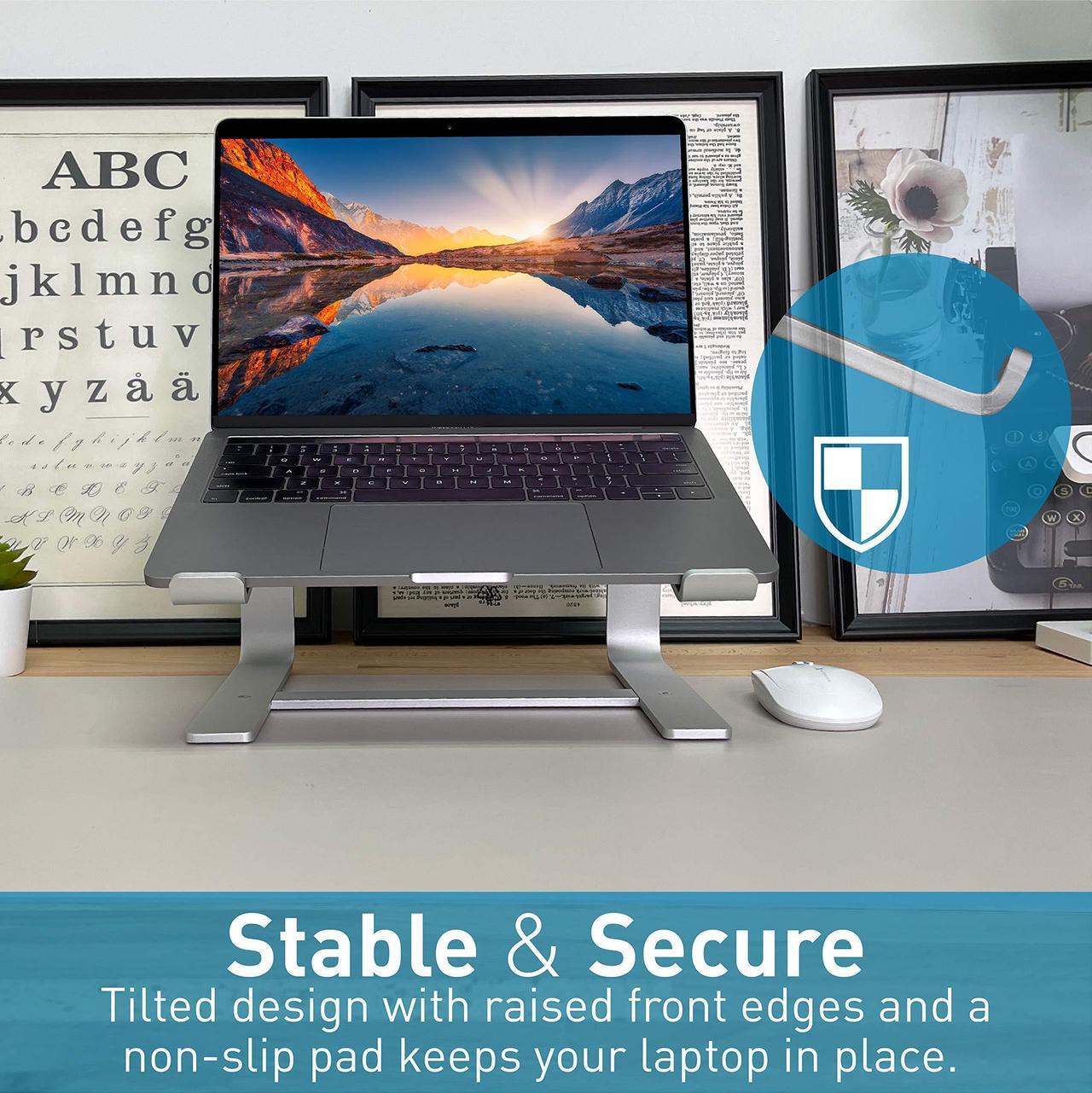 Alt view image 5 of 5 - Macally Aluminum Laptop Stand and a 1080P Webcam with Microphone and Tripod, Amazing MacBook Accessories