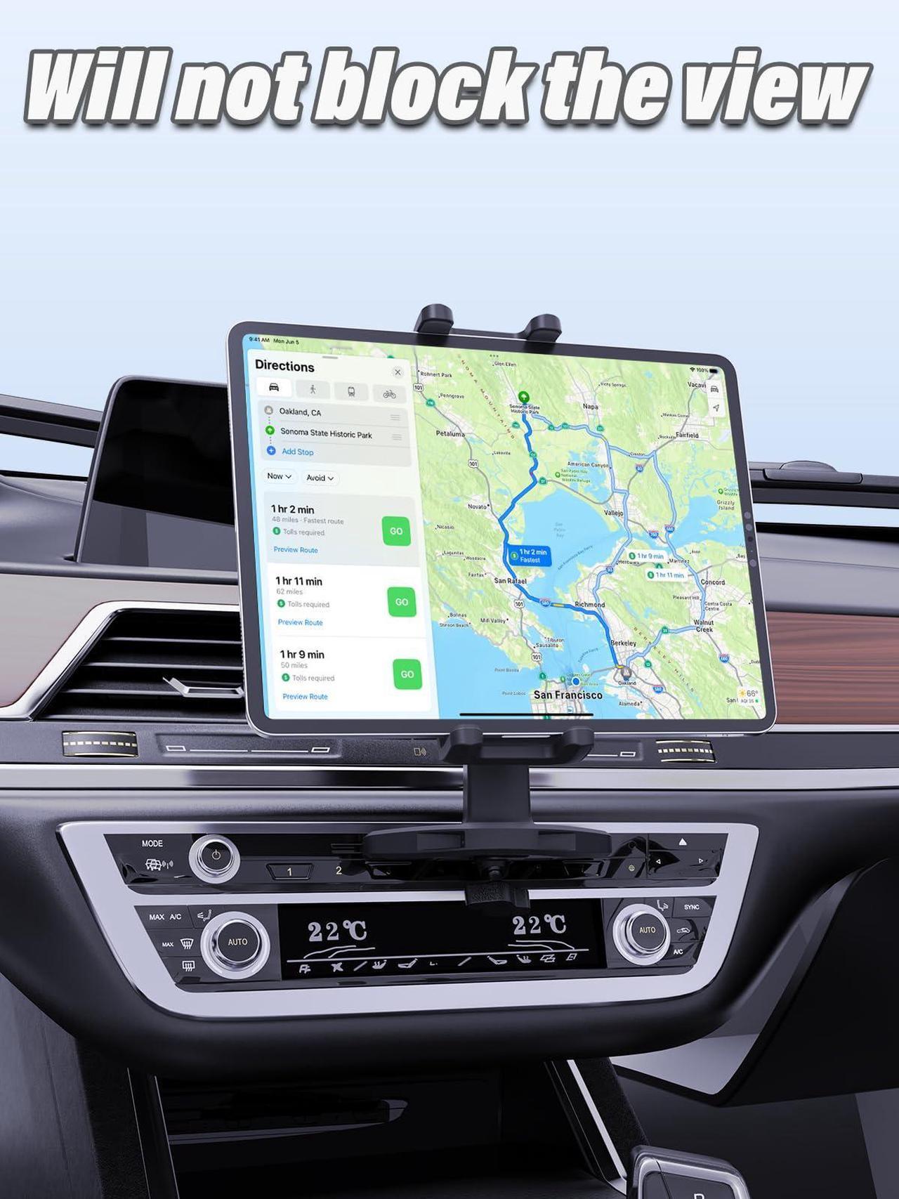 Alt view image 2 of 5 - LYFICCS Car CD Tablet Mount Universal Vehicle CD Slot Holder for iPad 4-12.9'' Pro/Air/Mini, iPhone 15/14/ 13/12/ Kindle Fire HD, Galaxy and More 4-12.9'' Tablet Phone