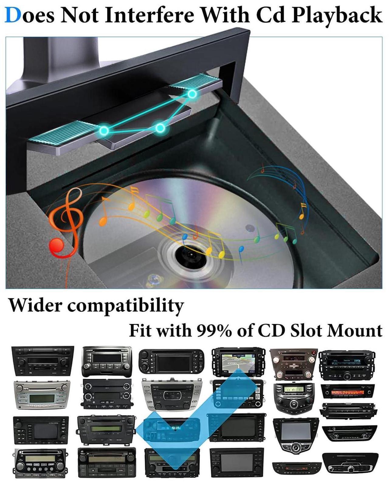 Alt view image 4 of 5 - LYFICCS Car CD Tablet Mount Universal Vehicle CD Slot Holder for iPad 4-12.9'' Pro/Air/Mini, iPhone 15/14/ 13/12/ Kindle Fire HD, Galaxy and More 4-12.9'' Tablet Phone