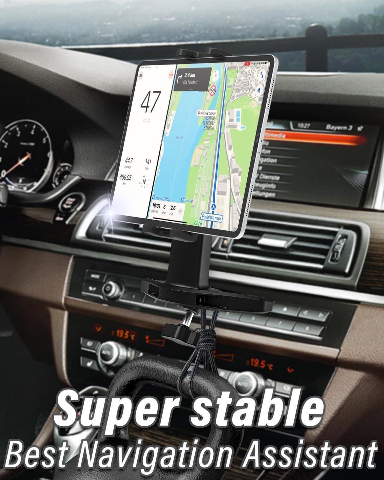 Alt view image 3 of 5 - LYFICCS Car CD Tablet Mount Universal Vehicle CD Slot Holder for iPad 4-12.9'' Pro/Air/Mini, iPhone 15/14/ 13/12/ Kindle Fire HD, Galaxy and More 4-12.9'' Tablet Phone