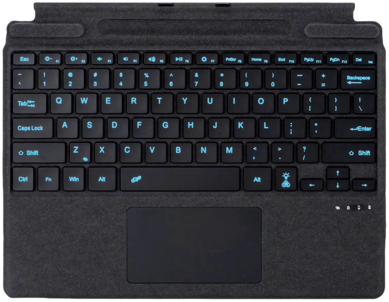 Main image of Zoof Type Cover for Microsoft Surface Pro 11 / Pro 10 / Pro 9 / Pro 8 / Pro X, 13 inch, Portable Slim Bluetooch Keyboard with Touchpad, Pen Holder (Black with Backlit)