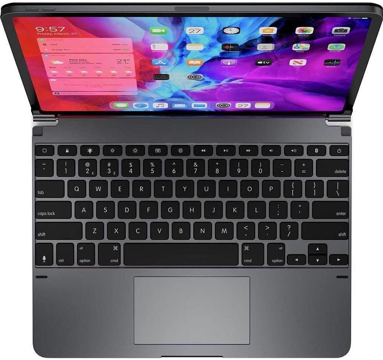 Alt view image 5 of 5 - Brydge 11.0 Pro+ Wireless Keyboard with Trackpad | Compatible with iPad Pro 11-inch (1st, 2nd & 3rd Gen) | Native Multi-Touch Trackpad | Backlit Keys | (Space Gray)