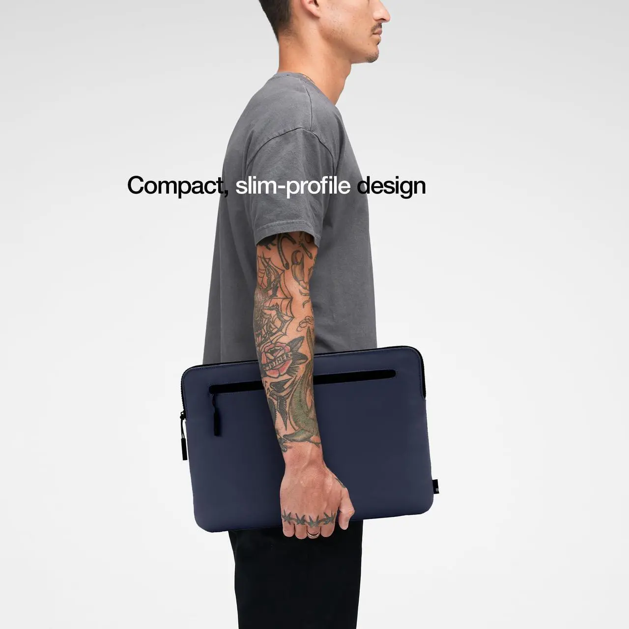 Alt view image 4 of 5 - Incase Compact Sleeve in Flight Nylon for 15-inch MacBook Pro Retina, 15-inch MacBook Pro, and 16-inch MacBook Pro - Slim, Lightweight, and Durable Protection with Sleek Design - Navy