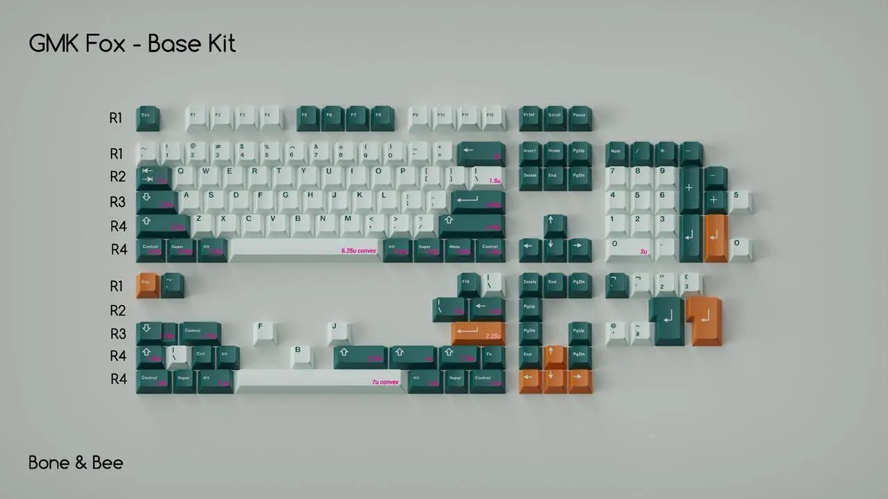 Alt view image 2 of 3 - GMK Fox Keycap Set, ABS Doubleshot, Official GMK Made in Germany, Cherry Profile, MX Compatible