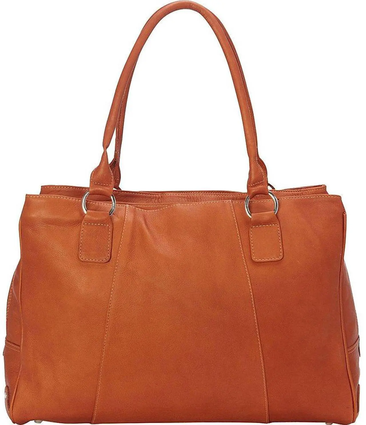 Alt view image 3 of 5 - Piel Leather Laptop Travel Tote, Saddle, One Size