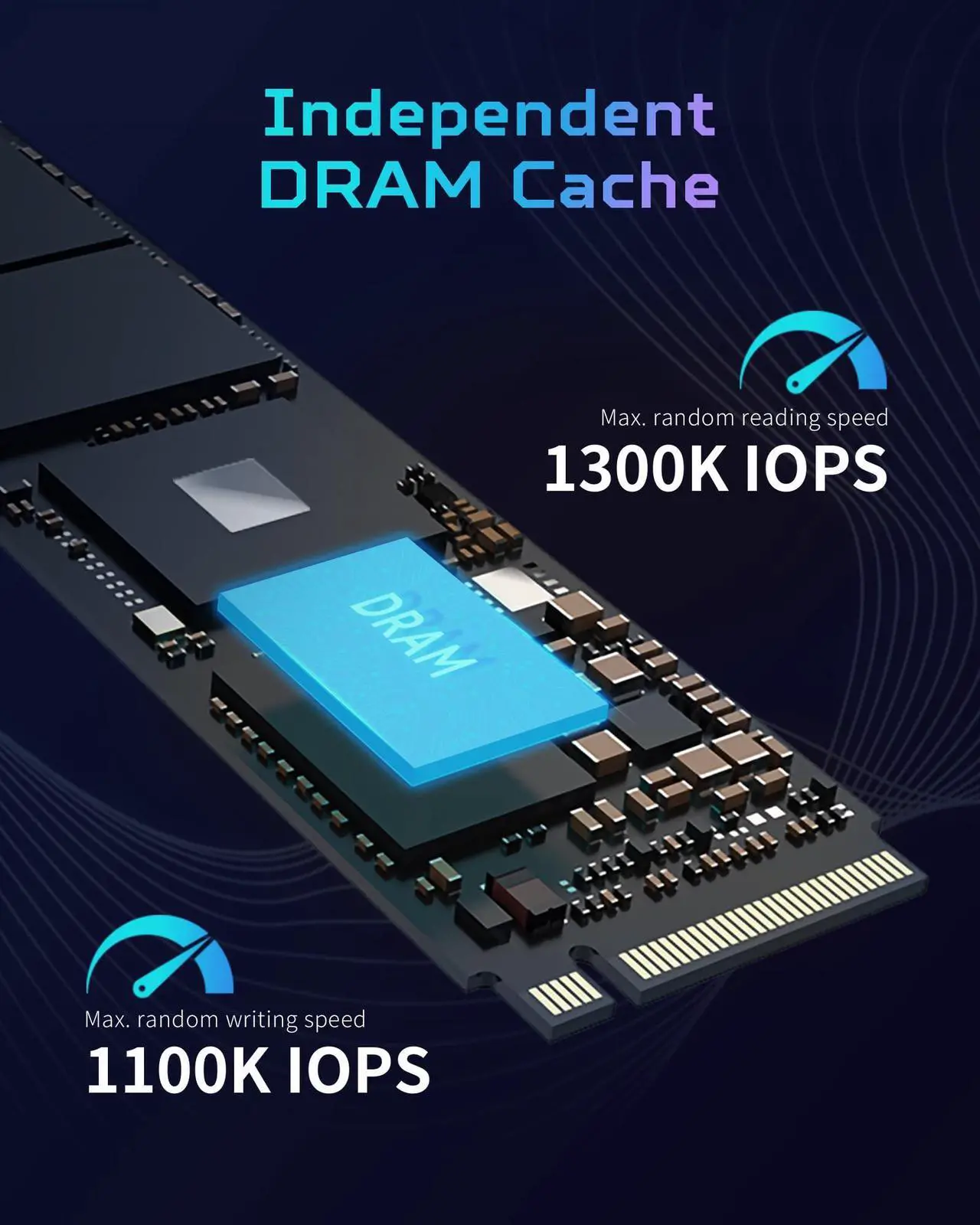Alt view image 4 of 5 - Predator M.2 SSD 2TB GM7000 with DRAM Cache NVMe 1.4 2280 PCIe Gen4x4 Ultra high Speed (Maximum Read: 7400MB/s, max Write: 6700MB/s) 3D NAND TLC Internal SSD Compatible with PS5 Pro - BL.9BWWR.106
