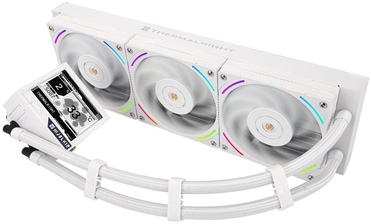 Main image of Thermalright Mjolnir Vision 360 ARGB White CPU Water Cooler,3 PWM Fans Water Cooling System with 2000PRM,for AM4/AM5&Intel LGA1851/1700, Magnetic Detachable LCD Screen with 320 * 240 Resolution