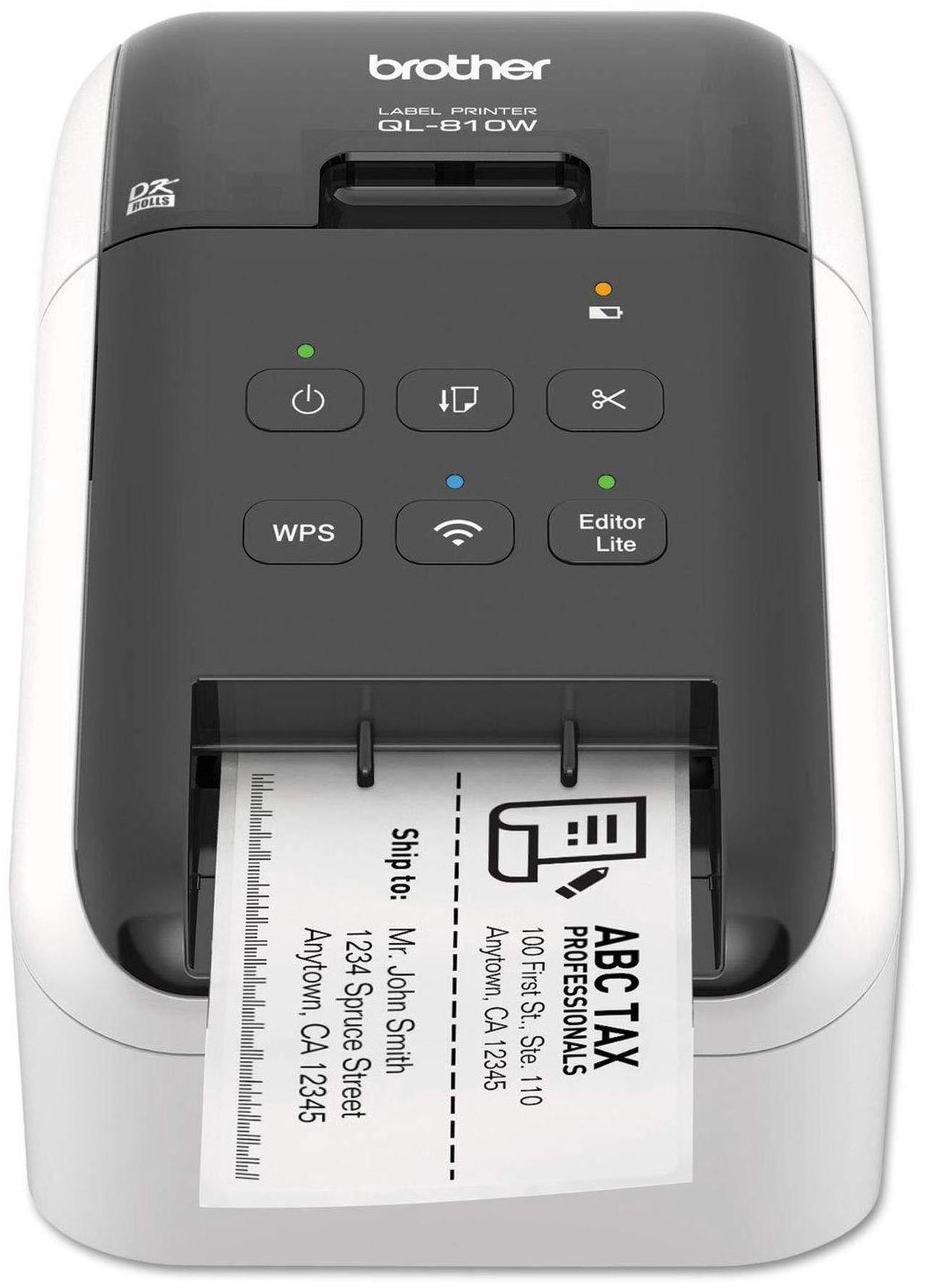 Alt view image 4 of 4 - Brother Printer Wireless, Fast Electronic Label (QL810W), Black,Black/ White