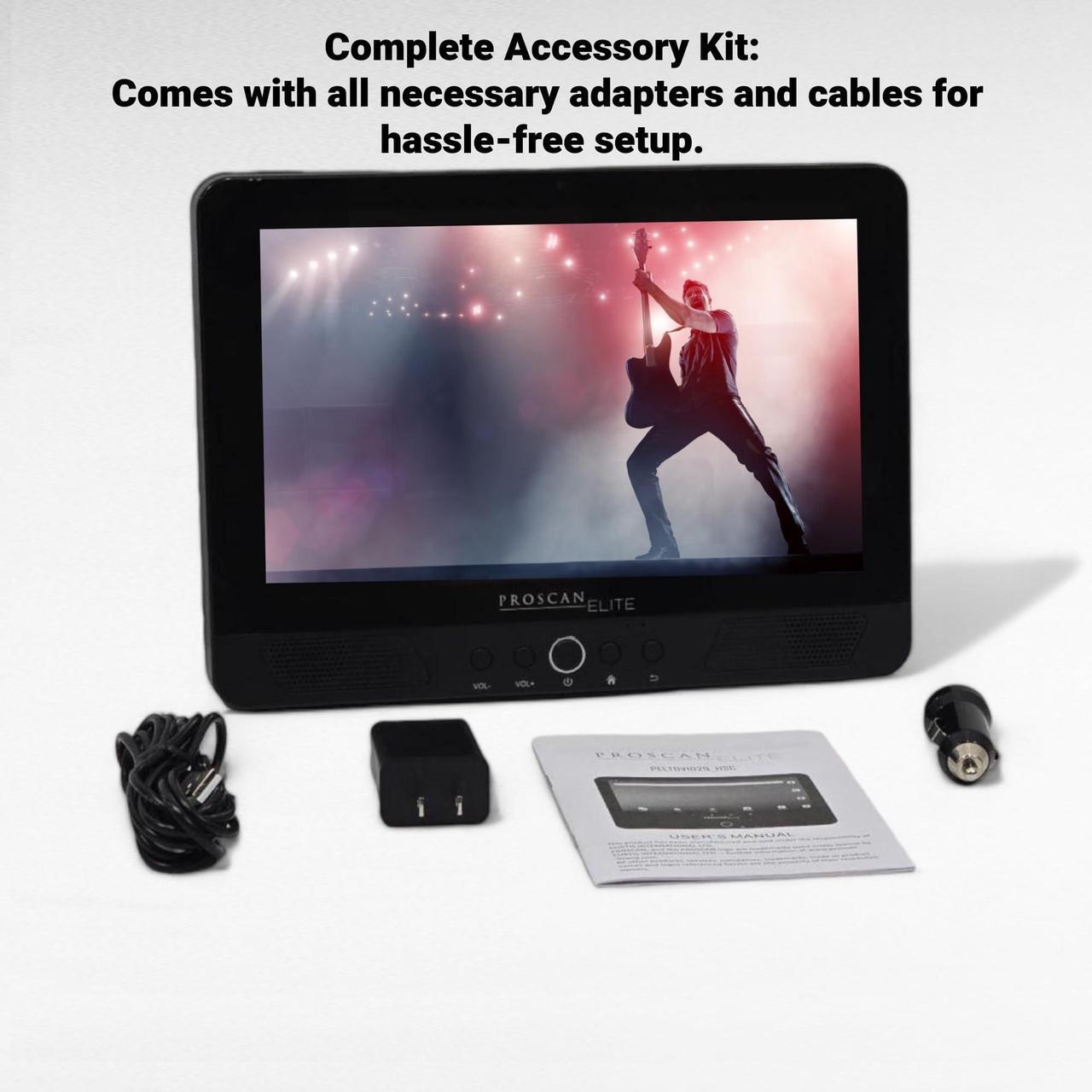 Alt view image 3 of 5 - PROSCAN Elite 10.1" Quad Core Tablet/Portable DVD Combo 2GB/32GB Android 11 PELTDV1029