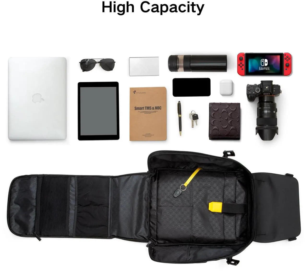 Alt view image 5 of 5 - Divoom LED Display Laptop Backpack and Sling Bag-V with App Control, Cool DIY Pixel Art Animation Fashion Backpack, Unique Gift for Men or Women