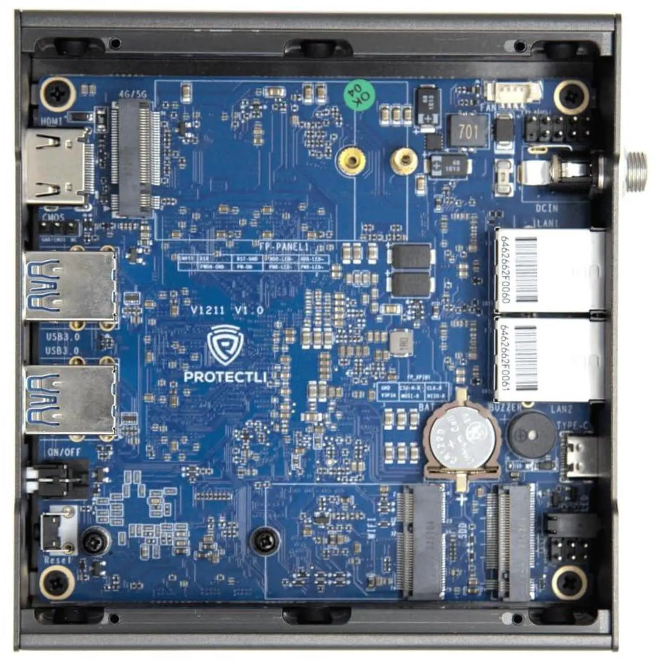 Alt view image 4 of 4 - Protectli Vault V1211-2 Port, Micro Appliance/Mini PC - Intel N5105, 2X 2.5G NICs, 8GB LPDDR RAM on-Board, 32GB eMMC on-Board, 500GB NVMe SSD