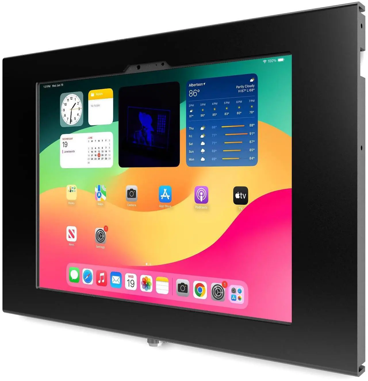 Main image of TABcare Locking Anti-Theft Metal Case for iPad Pro 13" for Kiosk, POS, Store, Show Display, Time Clock (Black, iPad Pro 13)