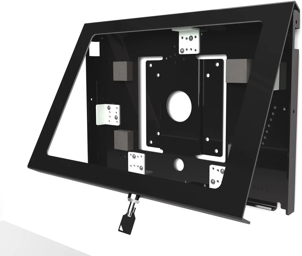 Alt view image 4 of 5 - TABcare Locking Anti-Theft Metal Case for iPad Pro 13" for Kiosk, POS, Store, Show Display, Time Clock (Black, iPad Pro 13)