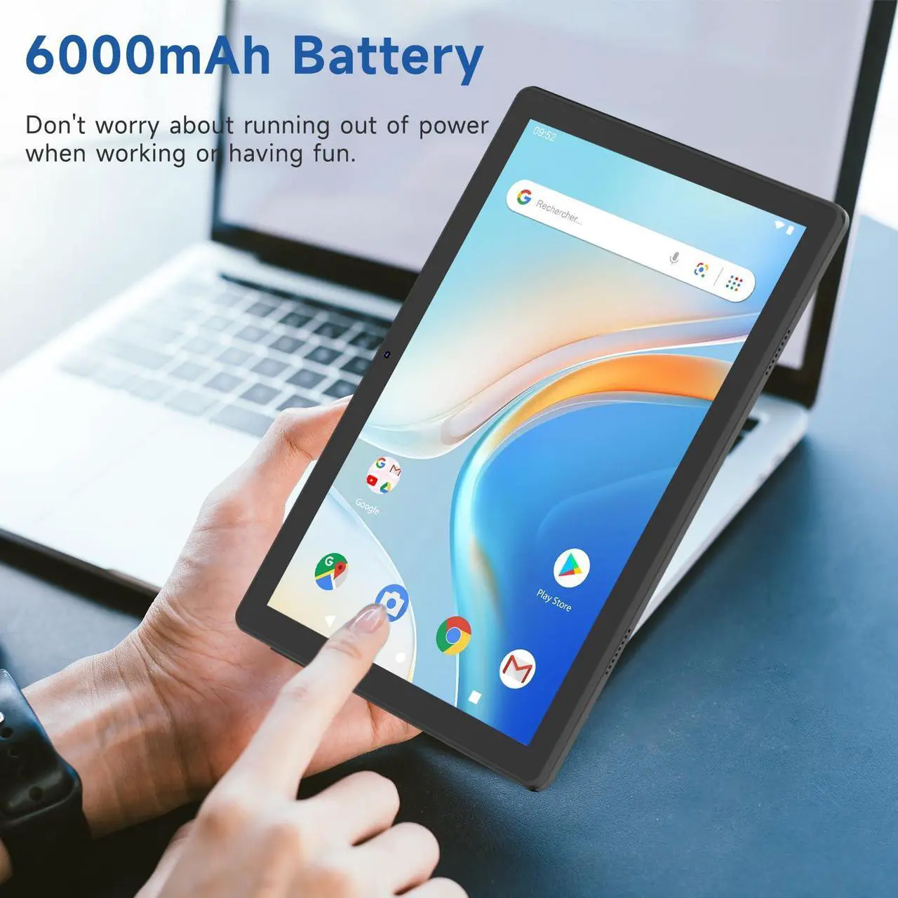 Alt view image 2 of 5 - 2 in 1 10GB+64GB Tablet 10.1 inch Android 14 Tablet Set Tablets with Keyboard Case wireless Mouse Stylus Screen Flim 10.1 IN 1280*800 HD Touch Screen 8MP Dual Camera Games Tab Wi-Fi BT Tableta PC