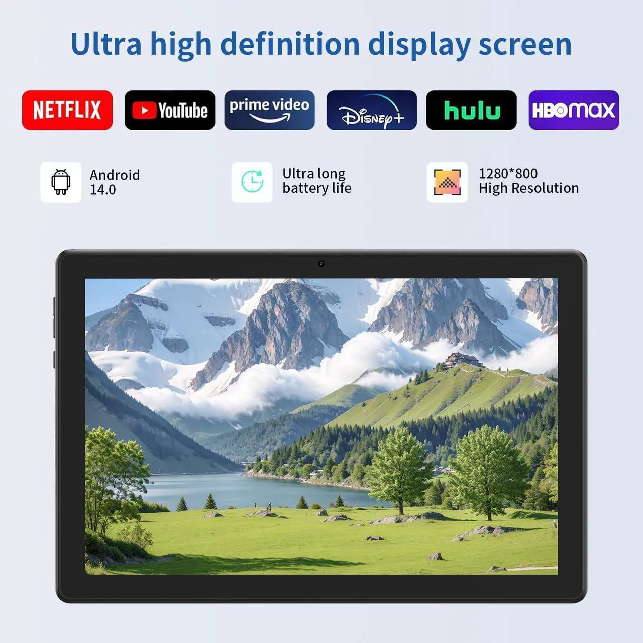 Alt view image 5 of 5 - 2 in 1 10GB+64GB Tablet 10.1 inch Android 14 Tablet Set Tablets with Keyboard Case wireless Mouse Stylus Screen Flim 10.1 IN 1280*800 HD Touch Screen 8MP Dual Camera Games Tab Wi-Fi BT Tableta PC