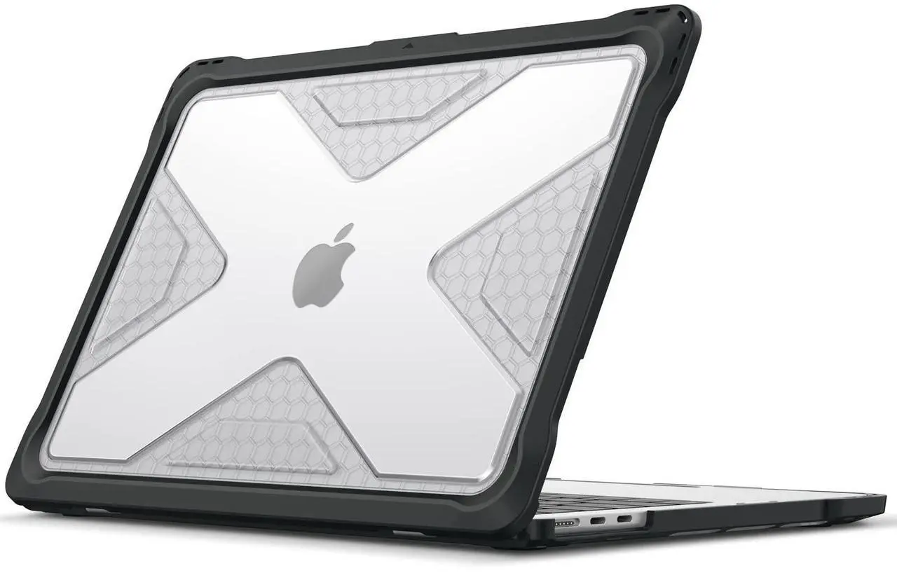 Main image of Fintie Case for MacBook Air 13.6 Inch A3240 A3113 A2681 (2022 2023 2024 2025 Release) - Heavy Duty Rugged Hard Shell Case Cover with TPU Bumper for MacBook Air 13.6" M2 M3 M4 Chip, Clear