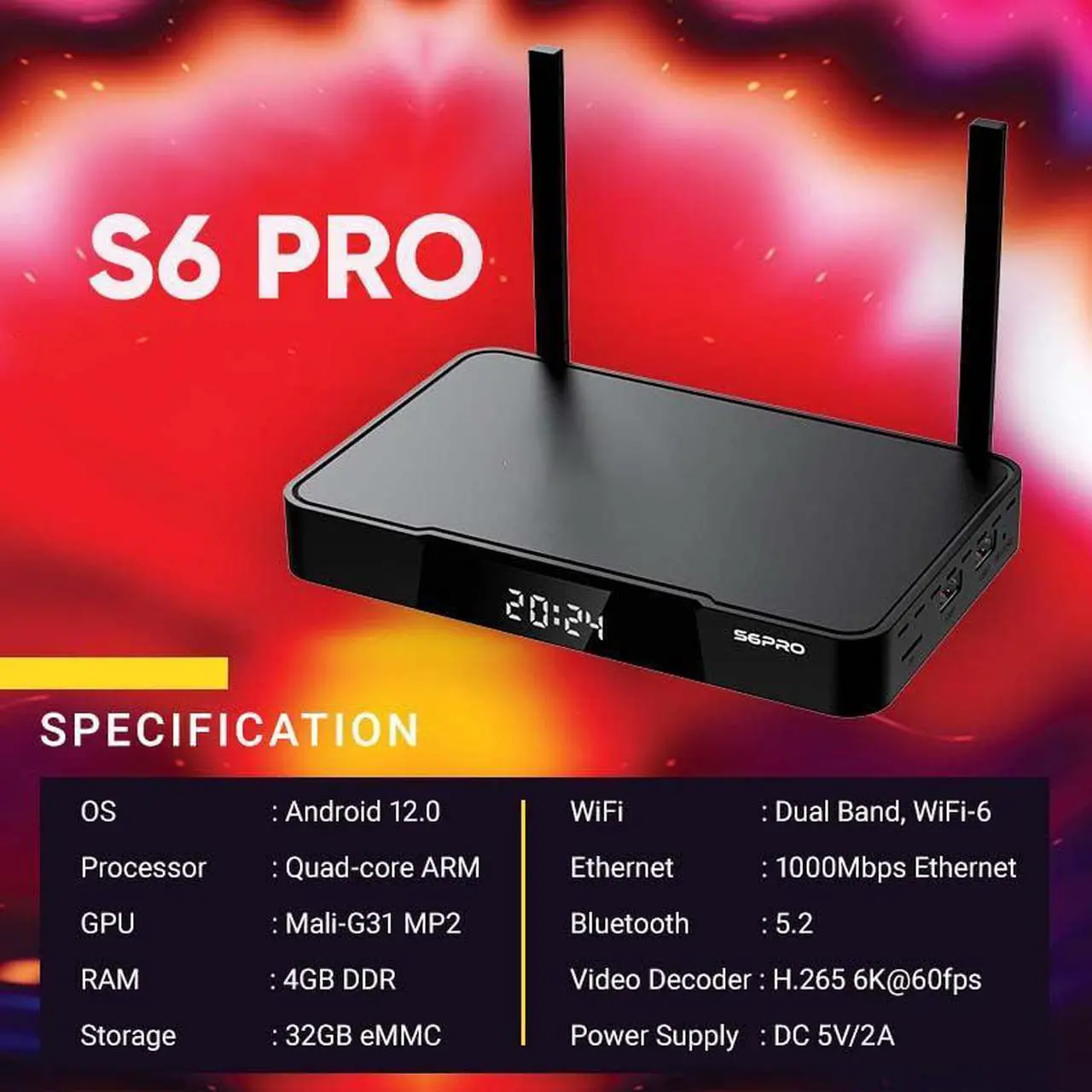 Alt view image 4 of 5 - The S6 Pro Comes with USB and HDMI Cable with Full Keyboard Voice Remote