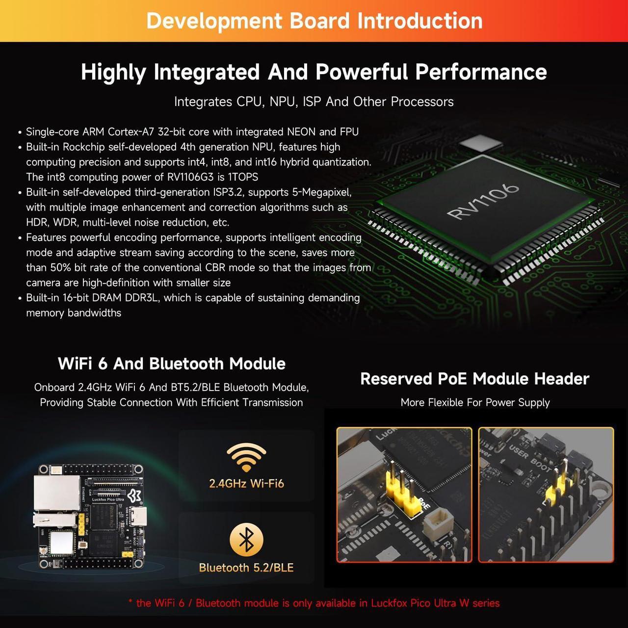 Alt view image 5 of 5 - Waveshare Luckfox Pico Ultra RV1106 Linux Micro Development Board, Integrates ARM Cortex-A7/RISC-V MCU/NPU/ISP Processors, with 8GB EMMC, Without PoE Module or WiFi