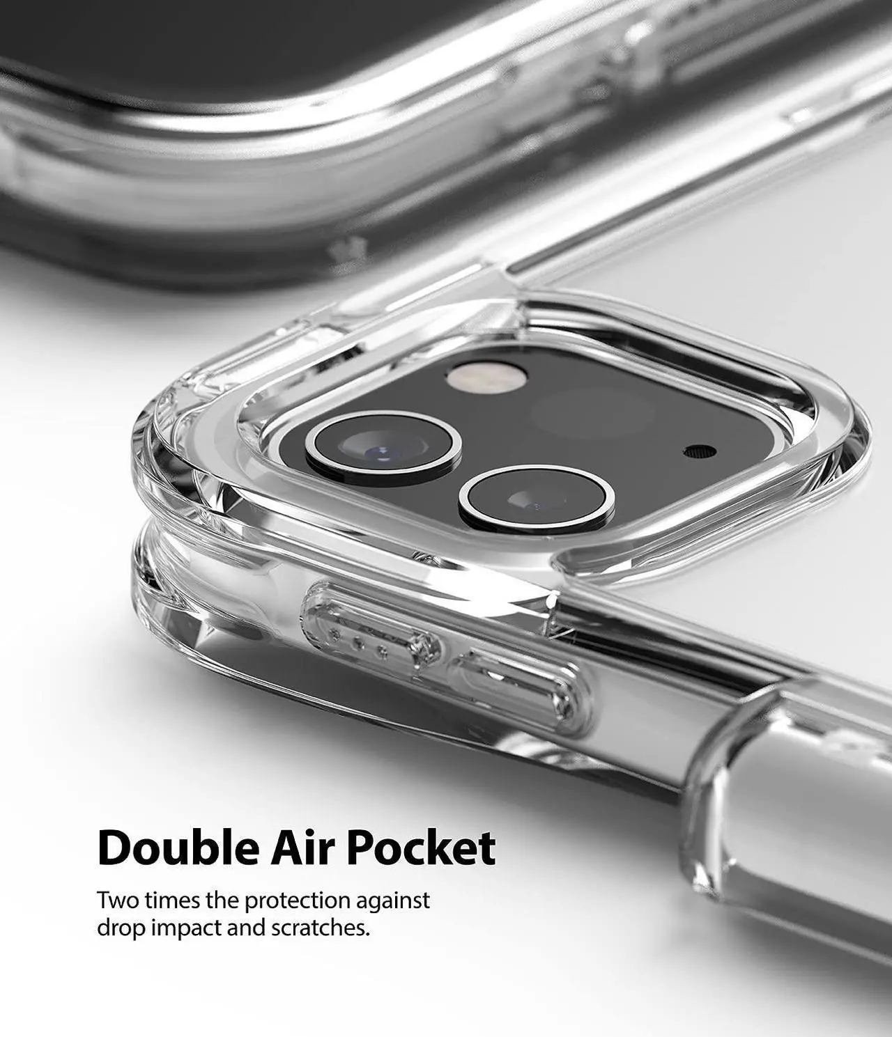 Alt view image 5 of 5 - Ringke Fusion Plus [Case + Pencil Holder] Compatible with iPad Pro 12.9 Case (6th Generation 2022, 5th Generation 2021) Transparent Hard Back Shockproof Double Air Pocket Bumper - Clear