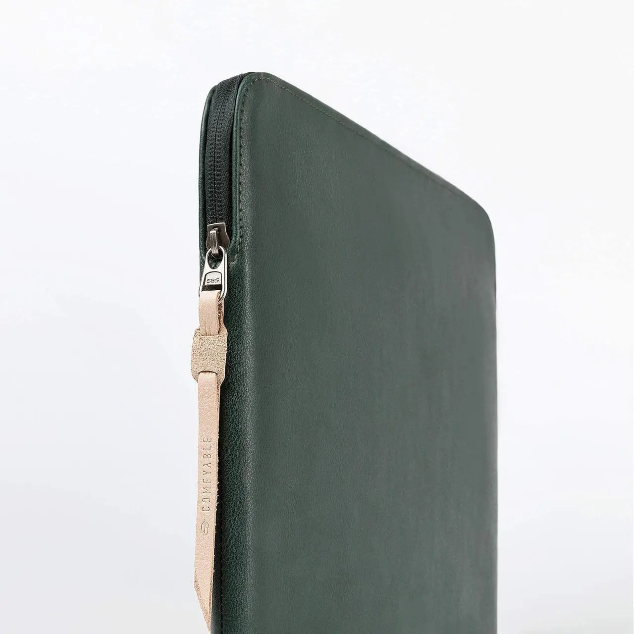 Alt view image 2 of 5 - Comfyable Tablet Sleeve Compatible with iPad Air 13 inch M3 2025, iPad Pro 13" M4 2024 with Magic Keyboard & Pencil Holder - PU Leather Bag Slim Protective Cover Case - Midnight Green