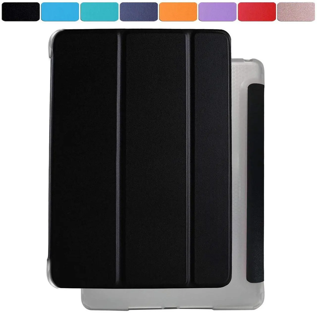 Main image of DuraSafe Cases for iPad Mini 5th Gen 2019 7.9 Inch [ Mini 5 ] A2133 A2124 A2126 MUXH2LL/A MUXF2LL/A MUXG2LL/A Shock Proof Magnetic Dual Angle Stand with Honeycomb Pattern Clear Back Cover - Black