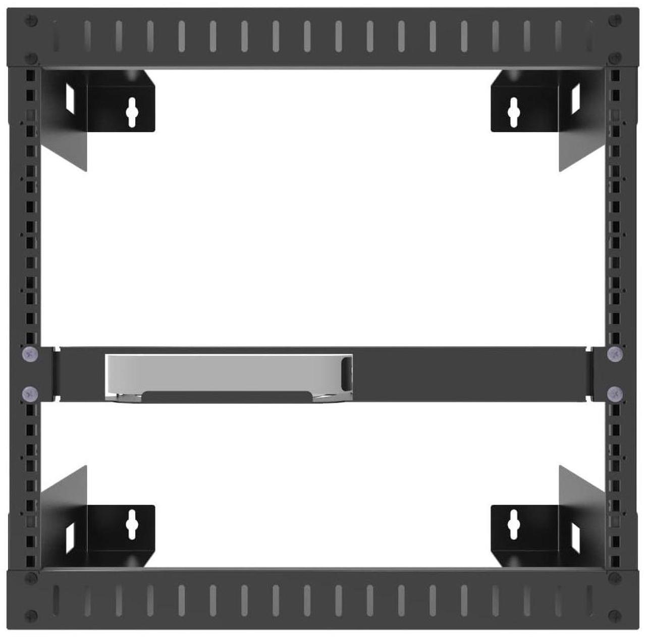 Alt view image 3 of 5 - JINGCHENGMEI 1U Mini Rack Mount for Apple Mac mini, 19-inch Hinged Server Rack Shelf for All Mac mini M2 and M1 Models