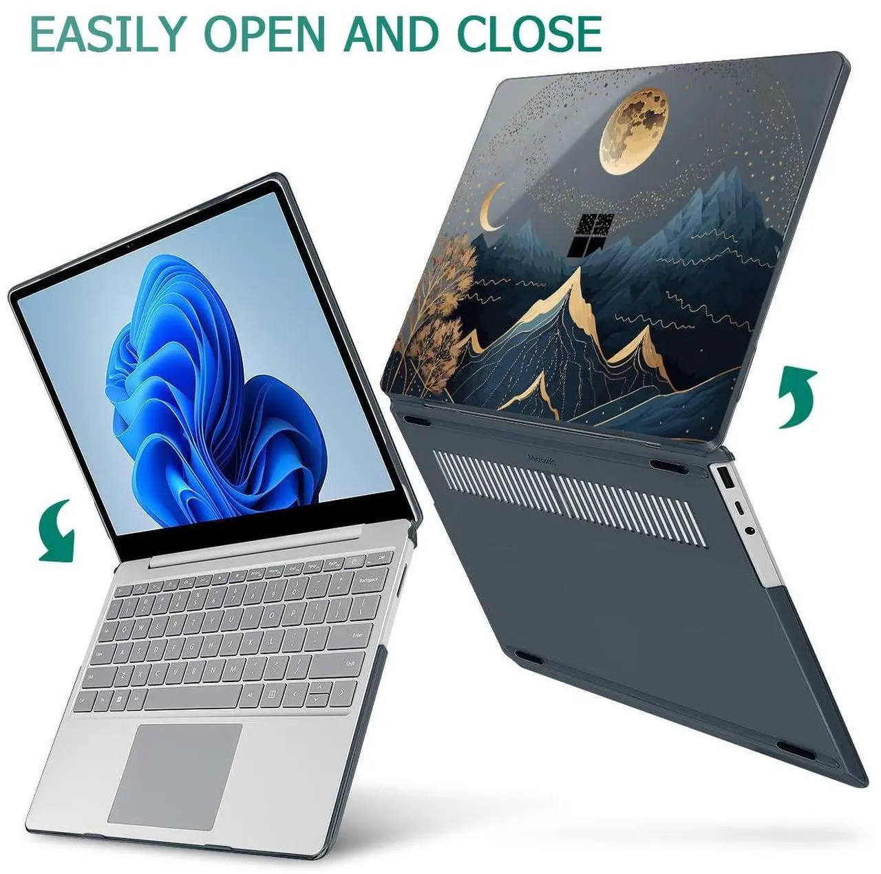 Alt view image 5 of 5 - May Chen for 15 inch Microsoft Surface Laptop 3/4/5 with Metal Palm Rest Models:1872 1873 1953 1979, Plastic Hard Shell Case with Screen Protector & Keyboard Cover & Dust Plug, Traditional