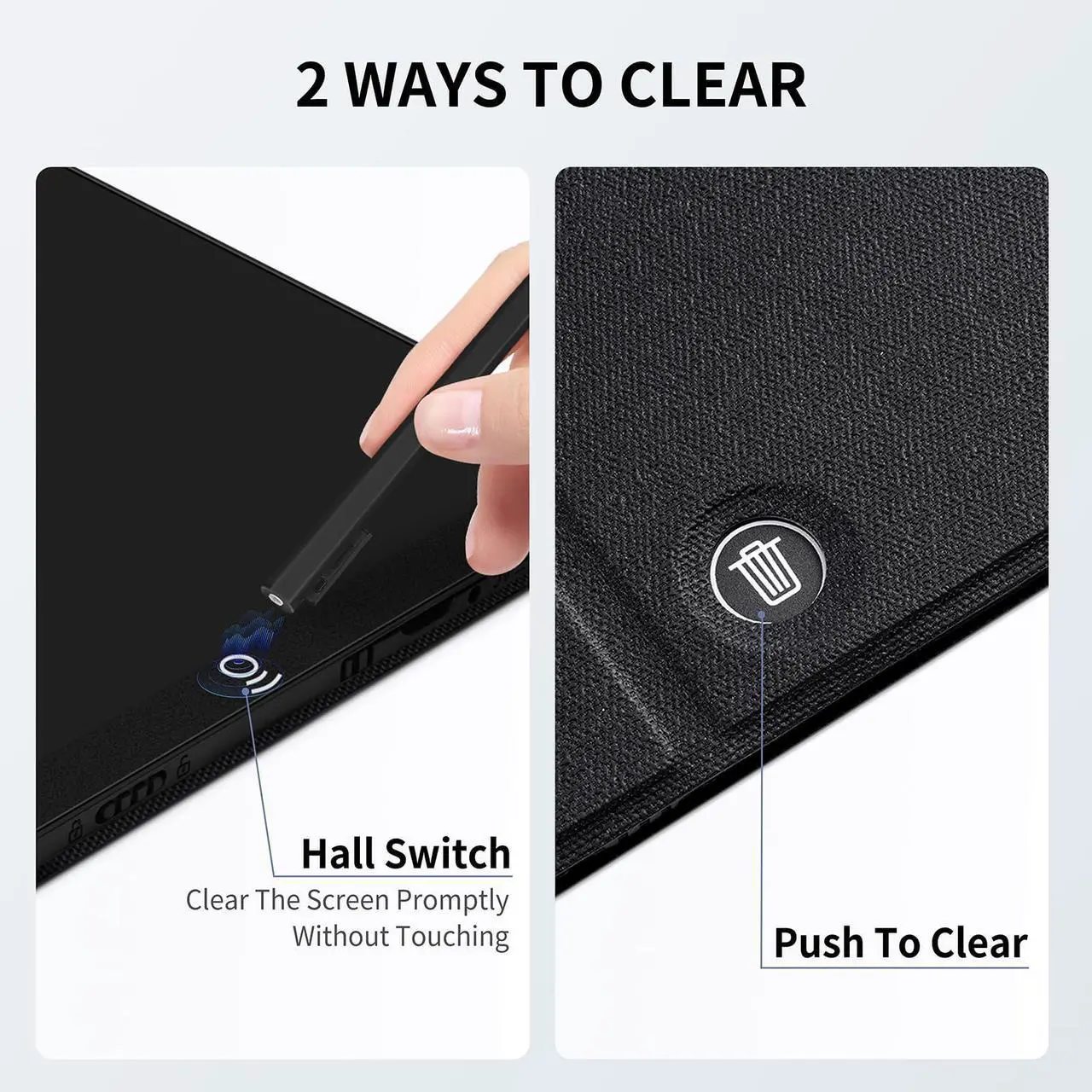 Alt view image 4 of 5 - LCD Writing Tablet for Adults: 11.5 inch Full Screen Drawing Tablet Reusable Erasable Digital Notepad with Hall Switch and Tablet Case for Gift Birthday