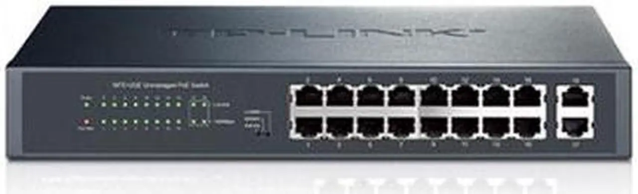 Main image of 18-port PoE switch AP network security surveillance camera 16-port 100M Poe power supply module dual Gigabit uplink cabinet rack-mounted Vlan isolation