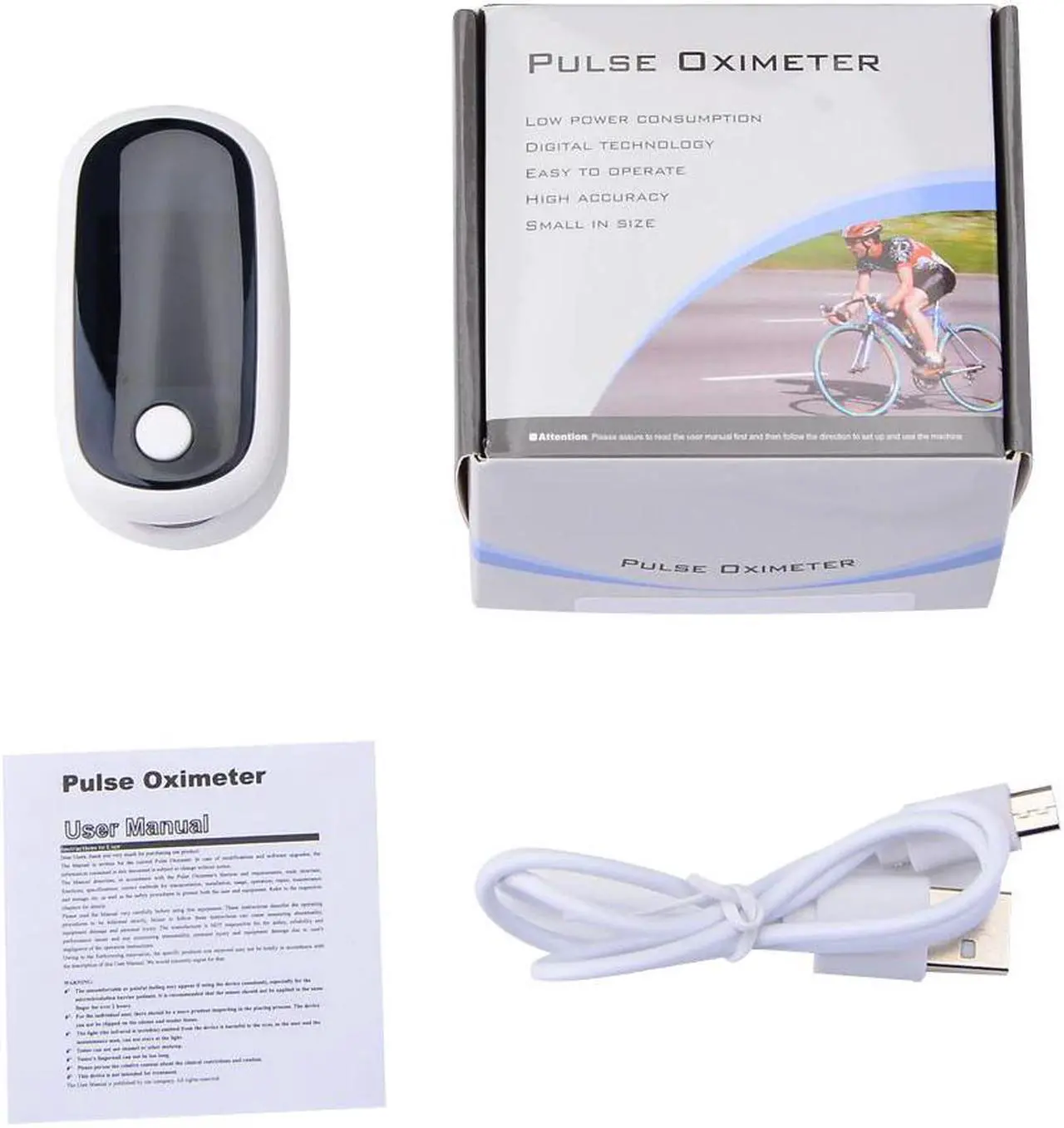 Main image of Mericonn USB charging Pulse Oximeter with lithium battery PI index adult SP02 oximeter for Home Use