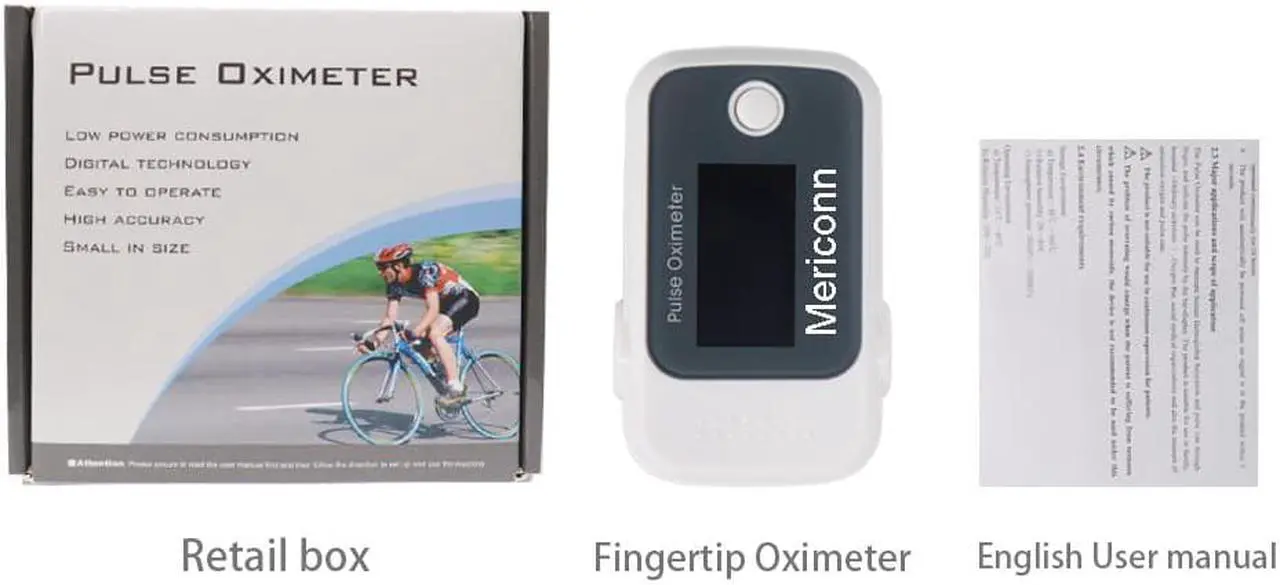 Alt view image 3 of 7 - Mericonn Fingertip Pulse Oximeter with Pedometer  Function for Home Travel use