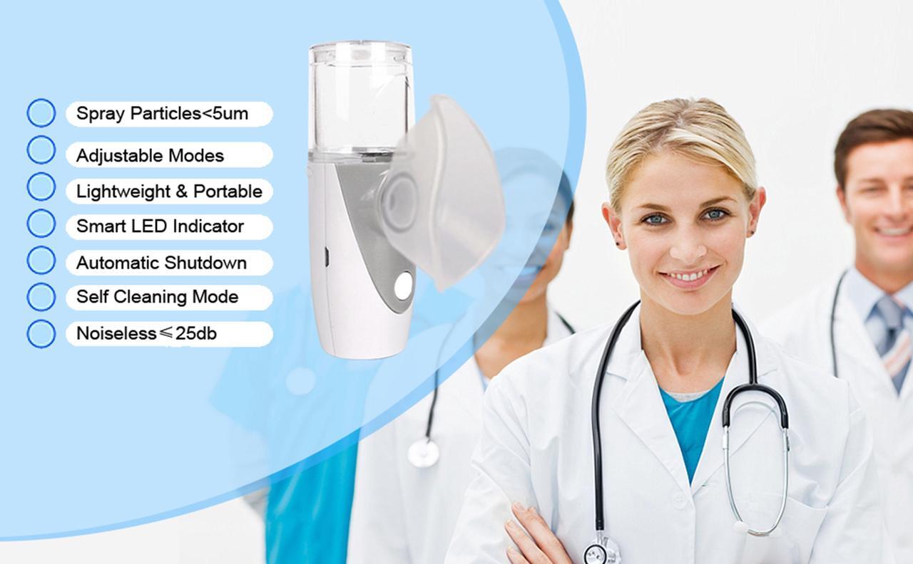 Alt view image 6 of 7 - Mericonn Rechargeable Mesh Nebulizer Portable Equipment for Homecare with USB Charging