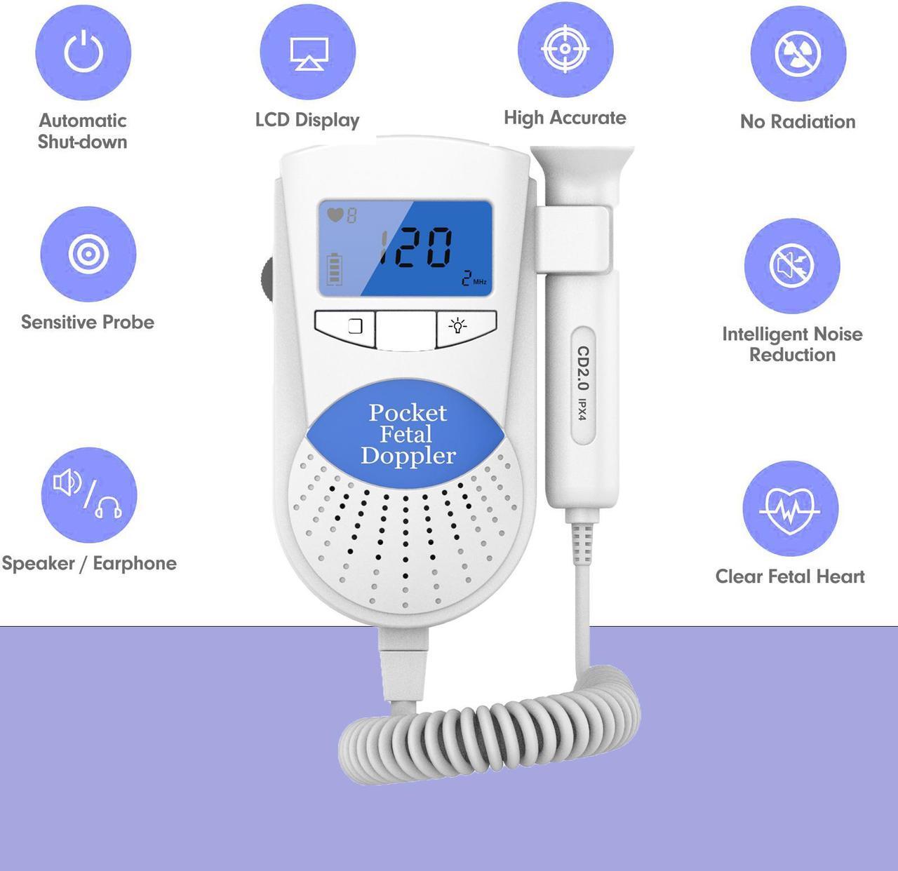 Alt view image 2 of 7 - Home Use Fetal Doppler Electronic Equipment Baby Heartbeat Monitor