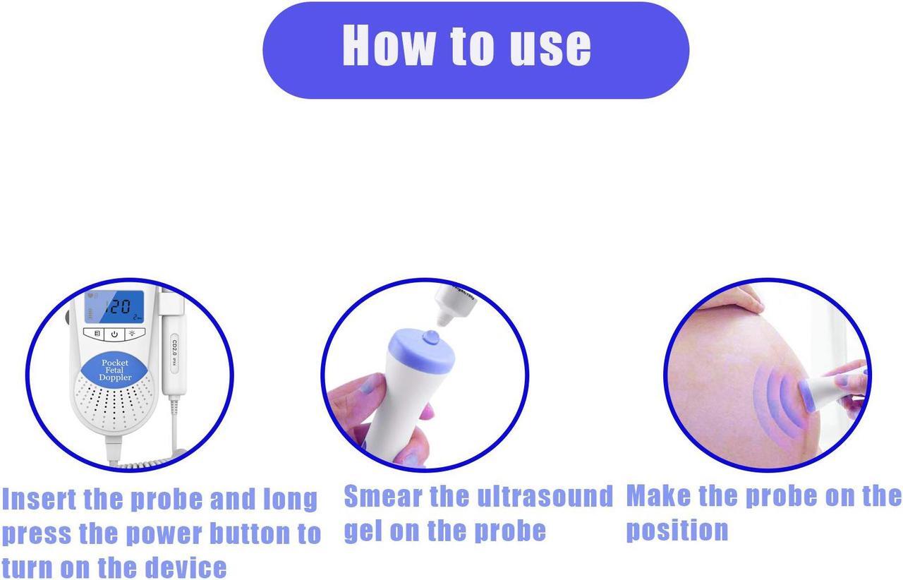Alt view image 6 of 7 - Home Use Fetal Doppler Electronic Equipment Baby Heartbeat Monitor