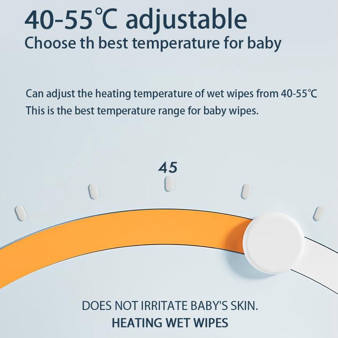 Alt view image 6 of 6 - Mericonn Baby Wipes Warmer Dispenser Intelligent Precise Temperature Control, Diaper Heater, White