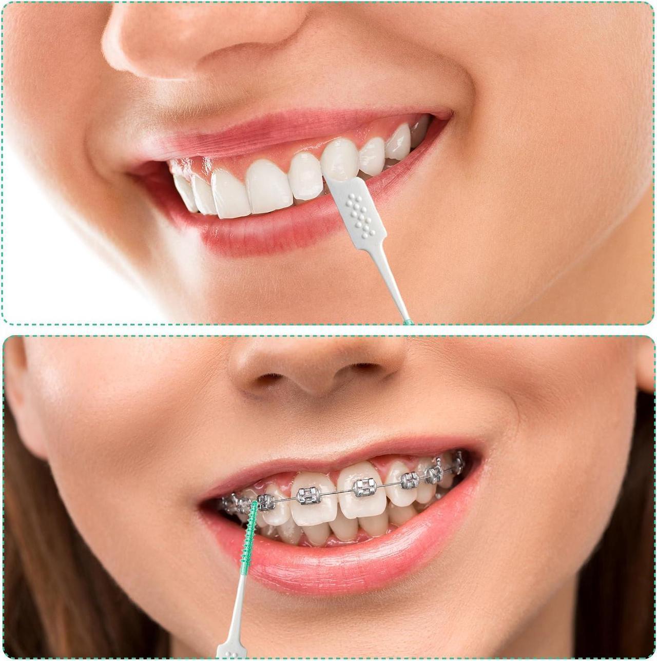 Alt view image 7 of 7 - Mericonn Oral Care Green Interdental Brushes - Pack of 200, Lightweight & Flexible Design with Convenient Portability for Effective Plaque Removal