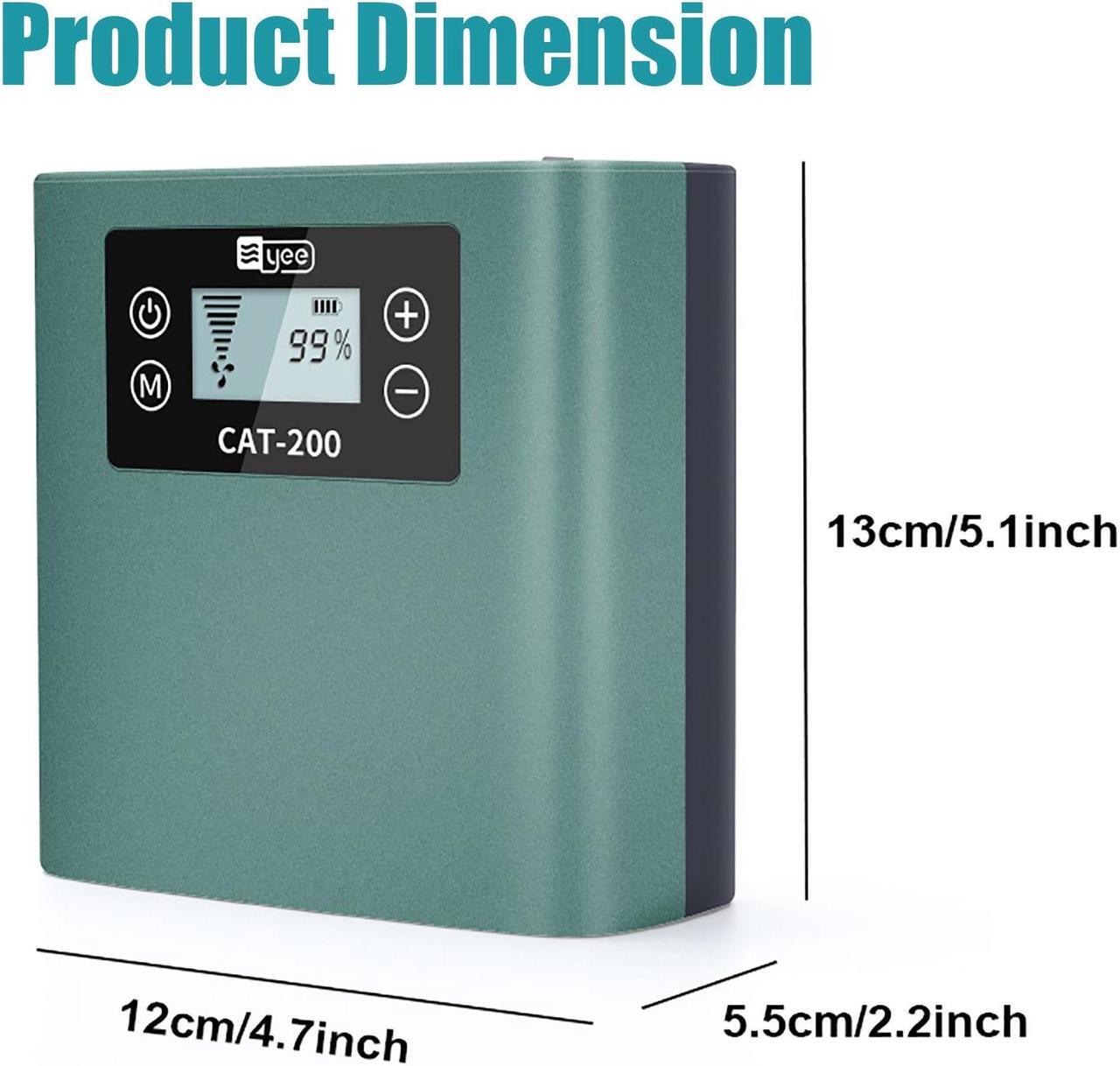 Alt view image 5 of 7 - Mericonn Aquarium Air Pump - Rechargeable Battery & Intelligent AC/DC Switch, LCD Display, Ultra Silent with Adjustable Airflow for Freshwater & Marine Tanks