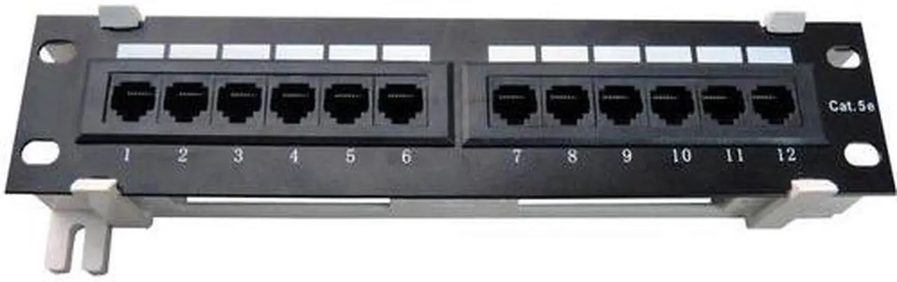 Alt view image 5 of 8 - 4XEM 12 Port CAT5E Wall Mount Patch Panel 12 Port(s) - 12 x RJ-45 - 18U High