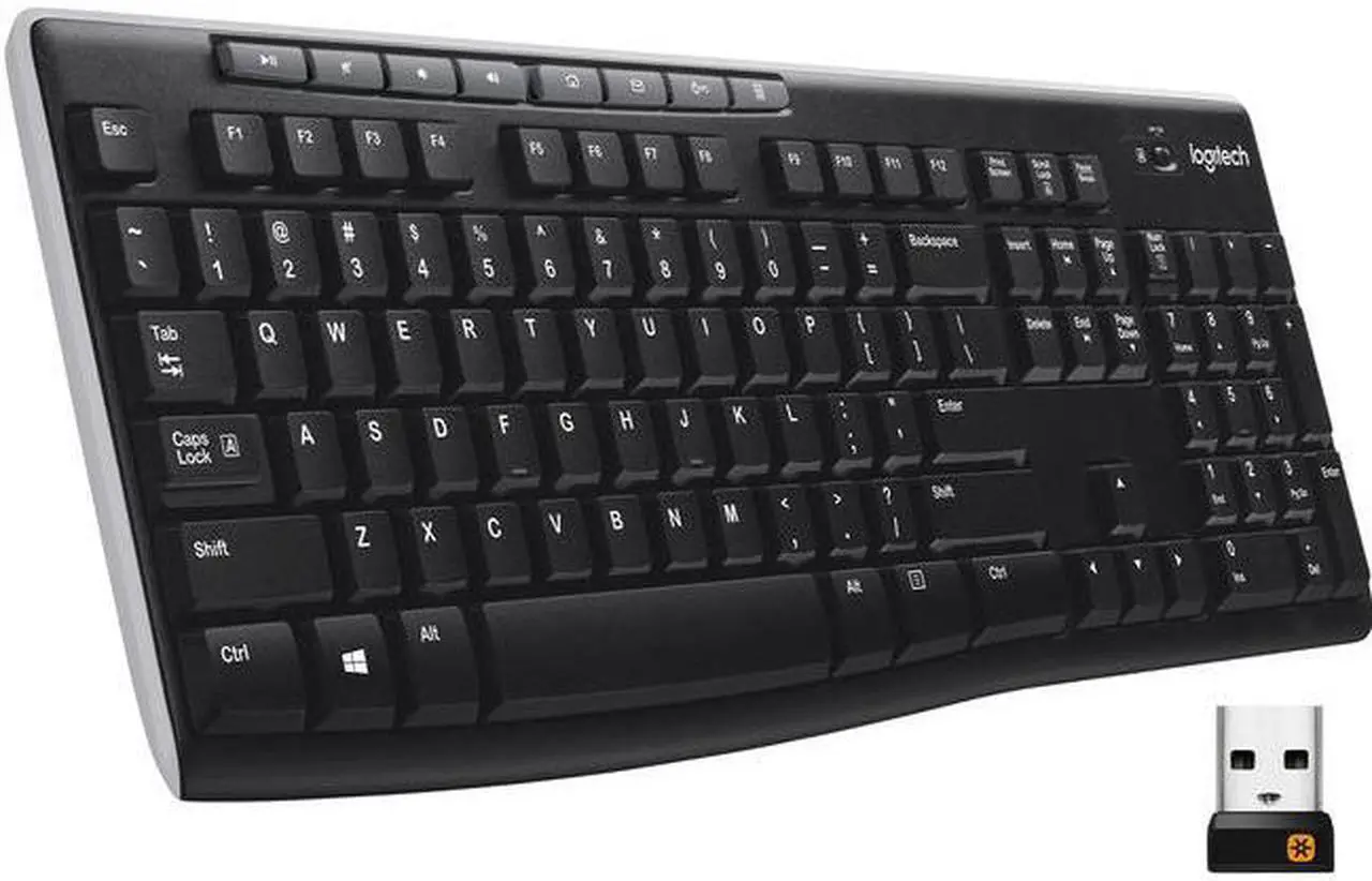 Alt view image 19 of 20 - Logitech K270 Wireless Keyboard K270 Black Logitech Unifying protocol (2.4 GHz) Wireless range: >33 ft (10m) wireless range Ergonomic Keyboard