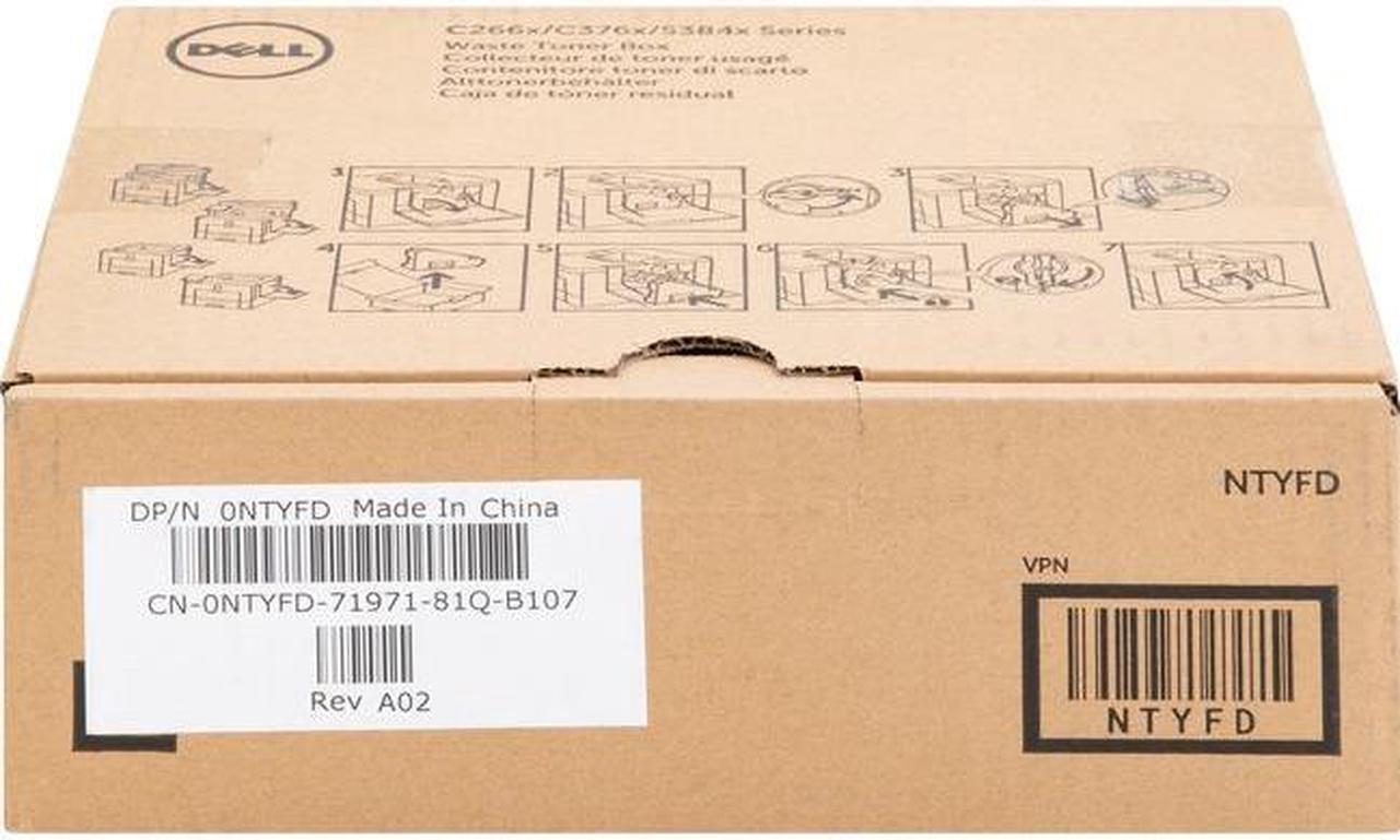 Alt view image 15 of 19 - Dell NTYFD C376XN/DN/DNF Waste CTNR Laser Printer Waste Container