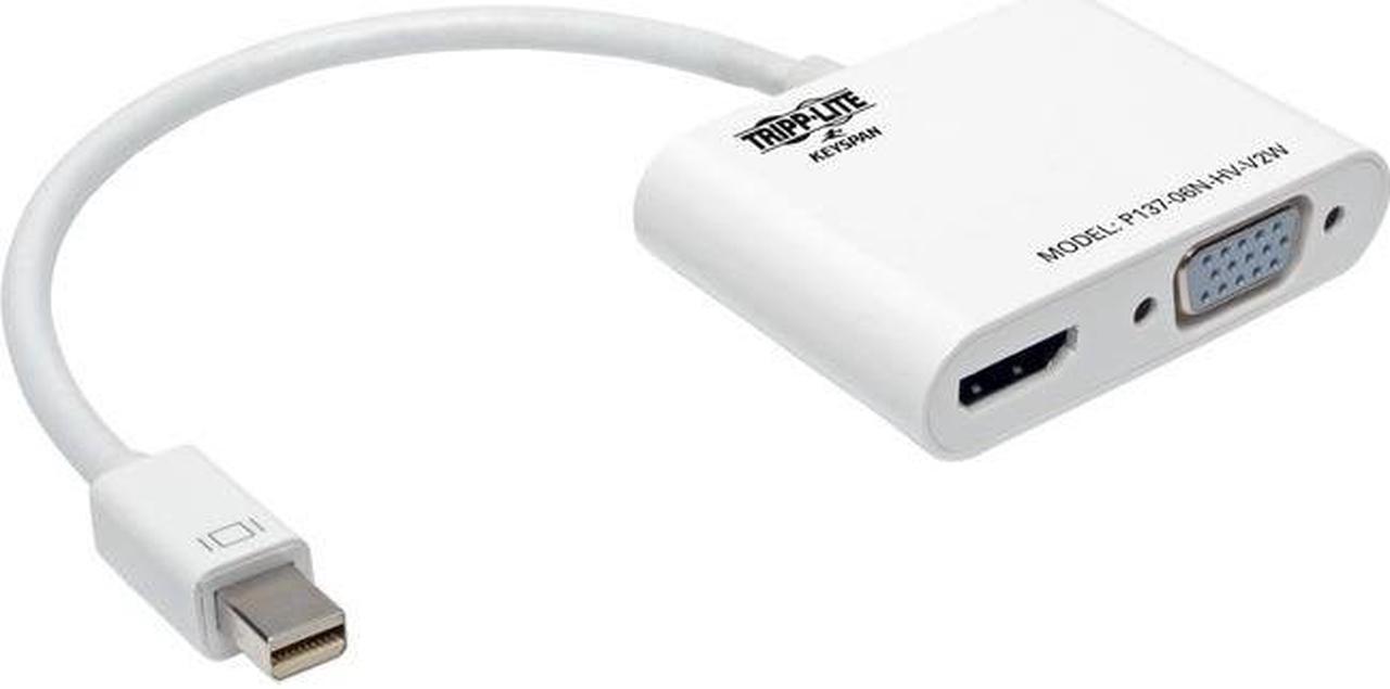 Tripp Lite Mini DisplayPort 1.2 to VGA/HDMI Adapter Converter, Active, 1920 X 12