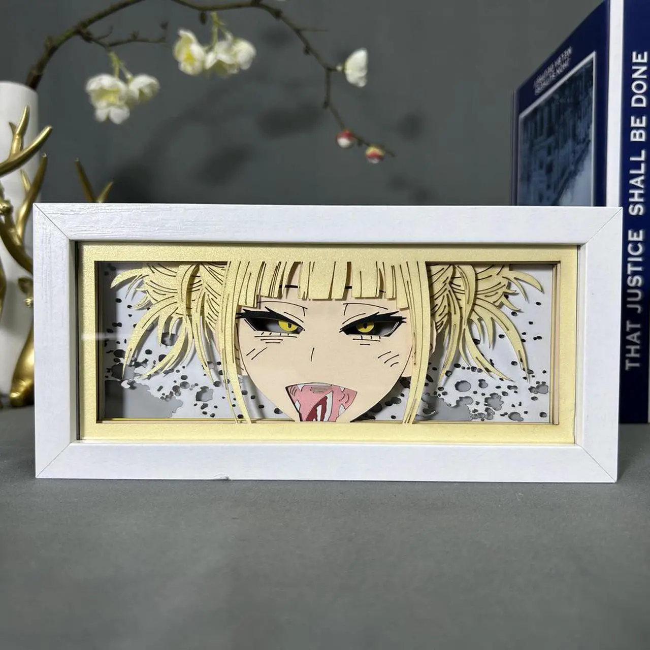 Alt view image 3 of 5 - Anime Lamp Cross my body Figure Night Light Bedroom Decor Led Light Himiko Toga Desk Lamp Birthday Gift