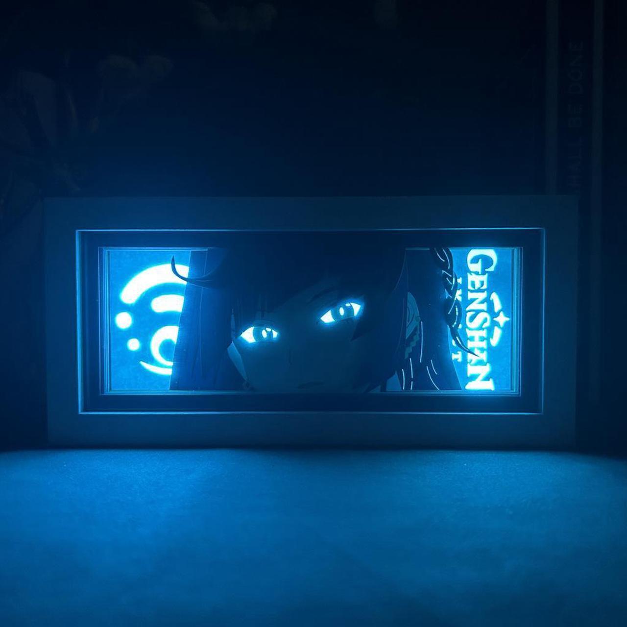 Alt view image 2 of 5 - Genshin Impact Anime Lamp Yelan Figure Night Light Bedroom Decor Led Light Anime Desk Lamp Birthday Gift