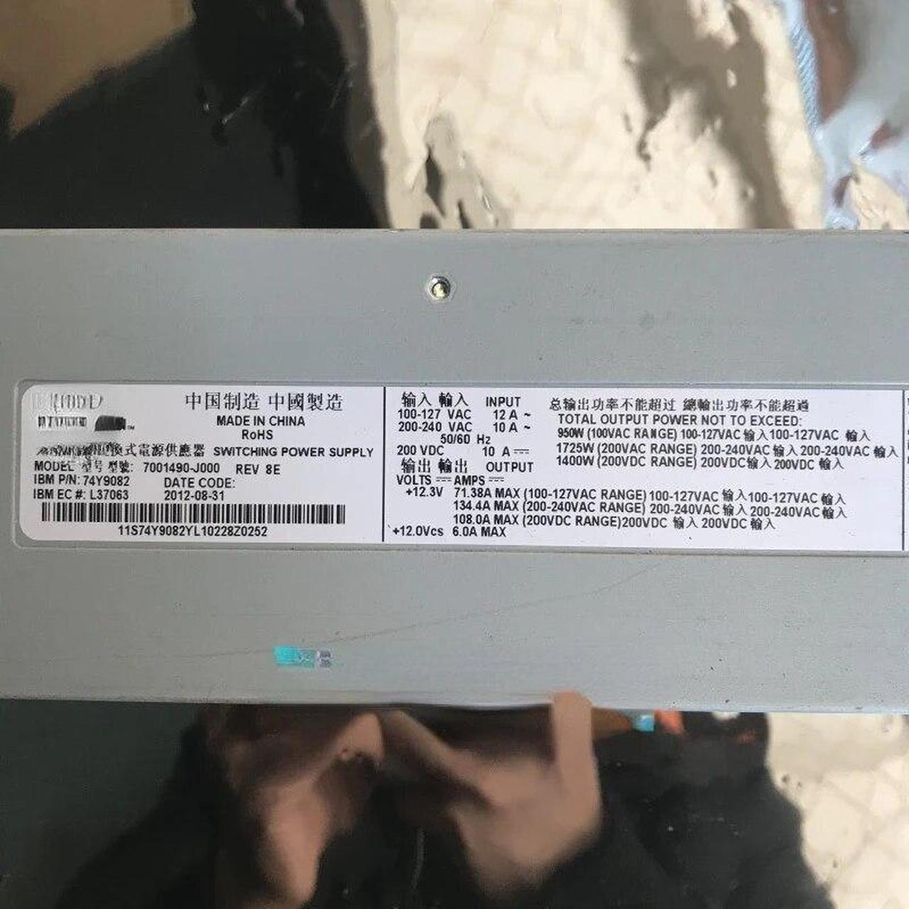 Alt view image 2 of 3 - For IBM 7001490-J000 P720 1725W 12V 134A high-power switching mute power supply