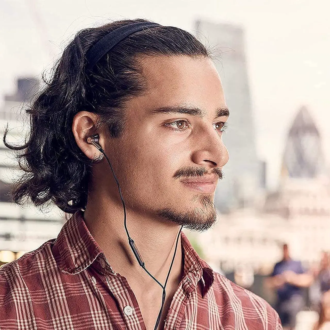 Alt view image 6 of 7 - 1MORE Triple Driver In-Ear Earphones Hi-Res Headphones with High Resolution, Bass Driven Sound, MEMS Mic, In-Line Remote, High Fidelity for Smartphones/PC/Tablet - Gold