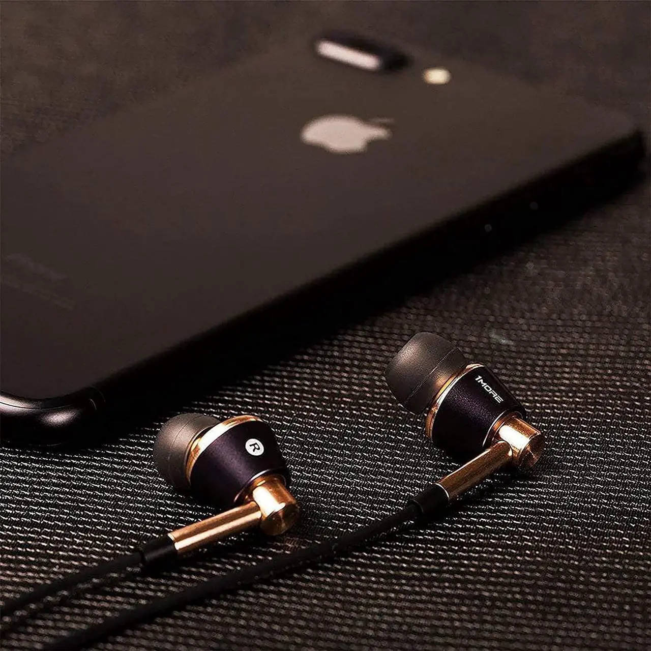Alt view image 7 of 7 - 1MORE Triple Driver In-Ear Earphones Hi-Res Headphones with High Resolution, Bass Driven Sound, MEMS Mic, In-Line Remote, High Fidelity for Smartphones/PC/Tablet - Gold