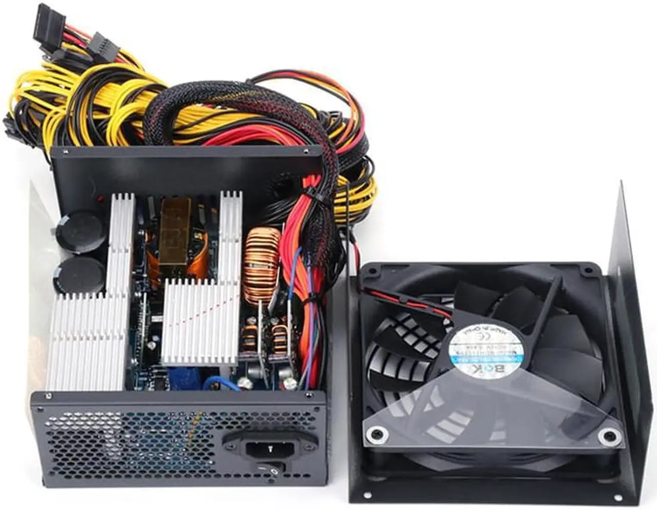 Alt view image 4 of 7 - 2000W Bitcoin mining PSU PC Power Supply Computer Mining Rig 8 GPU ATX Ethereum Coin 12v 4 pin power supply