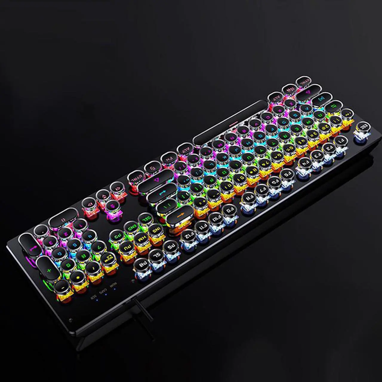 Alt view image 5 of 6 - Mechanical keyboard and mouse set,104 Keys USB Wired Mechanical Gaming Keyboard, with Rainbow RGB Backlit, Punk button(white)