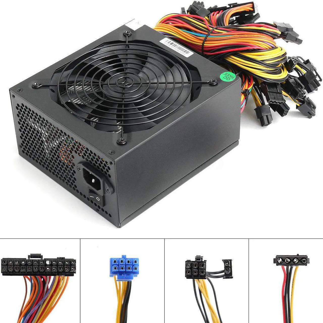 Alt view image 4 of 7 - 2000W PC Mining Power Supply for Aleo Bitcoin Miner ATX 2000W PICO PSU Power Supply Ethereum 2000W ATX Power Supply Bitcoin 12V V2.31 ETH Coin Mining