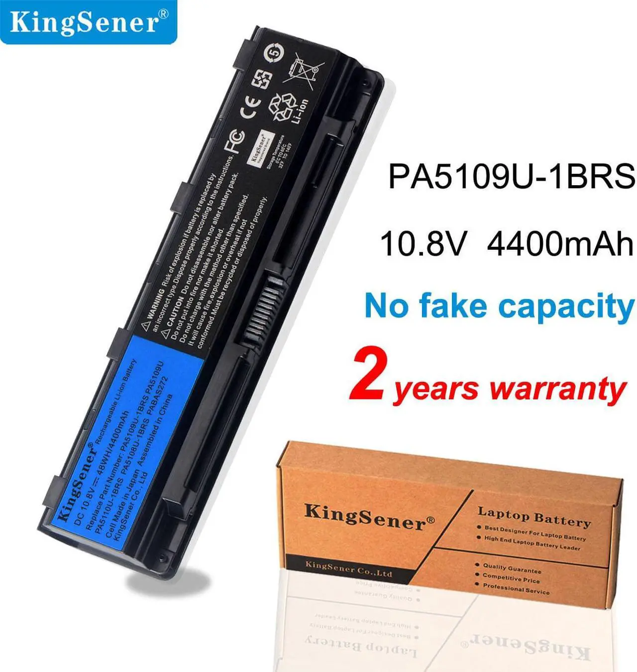 Main image of KingSener PA5109U PA5109U-1BRS PA5110U Battery for Toshiba C40 C45 C50 C50D C55 C55D C55DT C55T C70 C75DT Series PABAS272 48WH